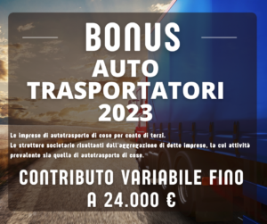 Bonus Autotrasporti2023